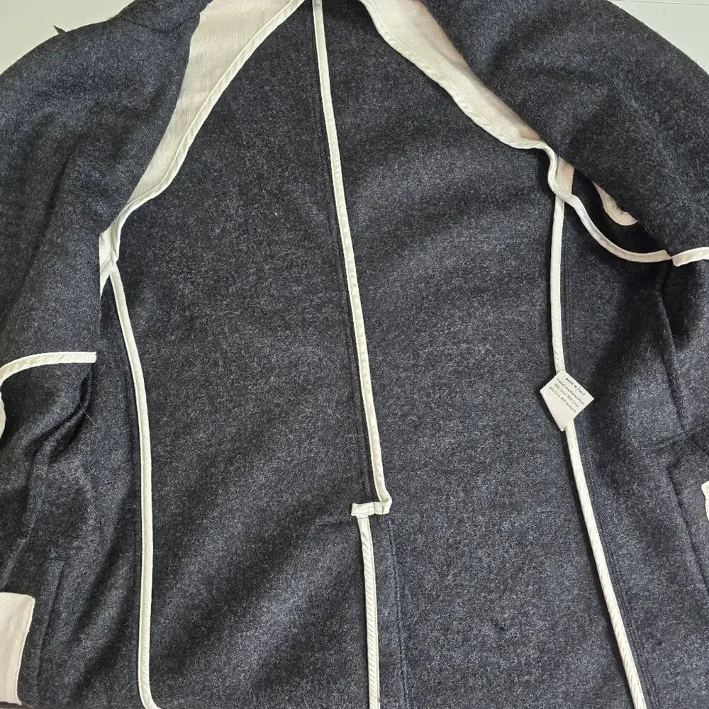 1st‎ PAT-RN Comfort Knit Blazer Wool Gray Size S
